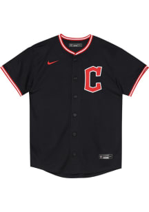 Nike Cleveland Guardians Boys Navy Blue Alt. 1 Replica Blank Baseball Jersey