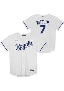 Bobby Witt Jr  Kansas City Royals Boys White Home Replica Baseball Jersey