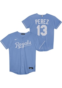Salvador Perez  Kansas City Royals Boys Light Blue Alt. 1 Replica Baseball Jersey