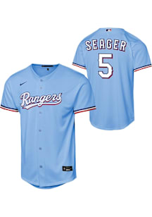 Corey Seager  Nike Texas Rangers Youth Light Blue Alt. 1 Replica Jersey