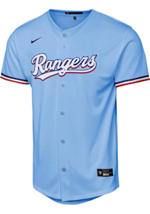 Nike Texas Rangers Youth Light Blue Alt. 1 Replica Blank Jersey