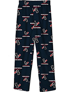 Houston Texans Youth Navy Blue All Over Printed Sleep Pants