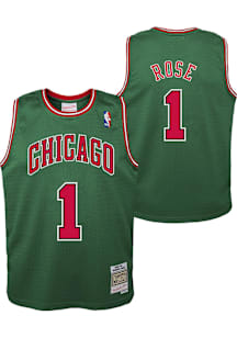 Derrick Rose  Mitchell and Ness Chicago Bulls Youth Swingman Alt Green Basketball Jersey