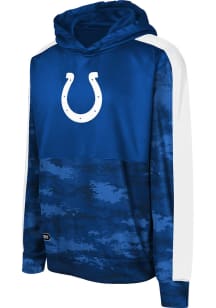 Indianapolis Colts Youth Blue Pro Drill Long Sleeve Hoodie