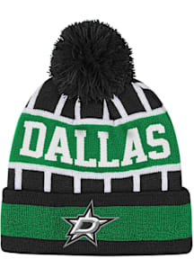Dallas Stars Green Go Fast Cuffed Knit Pom Youth Knit Hat