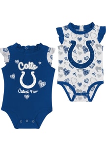 Indianapolis Colts Baby Blue Happy Hearts Design Set One Piece