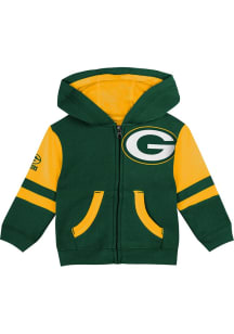 Green Bay Packers Toddler Stadium Long Sleeve Full Zip Sweatshirt - Green