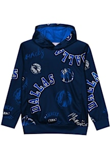 Dallas Mavericks Boys Navy Blue Moving Violation Long Sleeve Hooded Sweatshirt