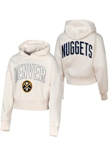 Denver Nuggets Girls White Franchise Player Long Sleeve Hooded Sweatshirt