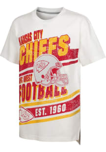Kansas City Chiefs Youth White Lets Get Loud Short Sleeve T-Shirt