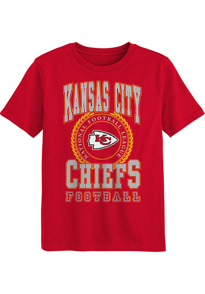 Kansas City Chiefs Boys Red Stitched Up Short Sleeve T-Shirt