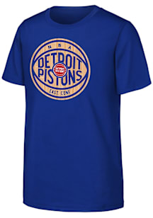 Detroit Pistons Youth Blue Free Throw Short Sleeve T-Shirt