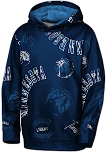 Minnesota Timberwolves Youth Navy Blue Moving Violation Long Sleeve Hoodie