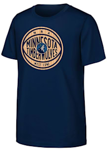 Minnesota Timberwolves Youth Navy Blue Free Throw Short Sleeve T-Shirt