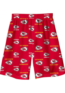 Kansas City Chiefs Youth Red All Over Printed Short Sleep Pants