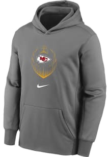 Nike Kansas City Chiefs Youth Grey Nike Legend Icon Long Sleeve Hoodie