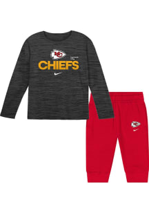 Nike Kansas City Chiefs Toddler Red Nike Velocity LS Set Top and Bottom