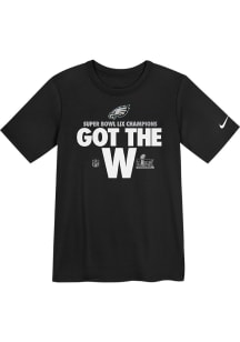 Nike Philadelphia Eagles Boys Black 2024 Super Bowl Champions Parade Short Sleeve T-Shirt