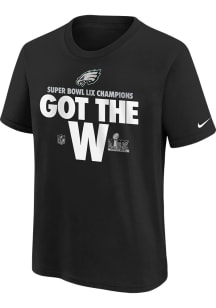Nike Philadelphia Eagles Youth Black 2024 Super Bowl Champions Parade Short Sleeve T-Shirt