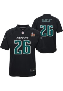 Saquon Barkley Philadelphia Eagles Youth Black Nike 2024 Super Bowl Participant LIX Patch Football..