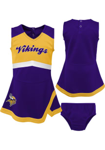 Minnesota Vikings Toddler Girls Purple Cheer Captain Sets Cheer Dress
