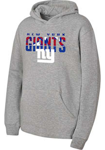 New York Giants Youth Grey Gameday Long Sleeve Hoodie