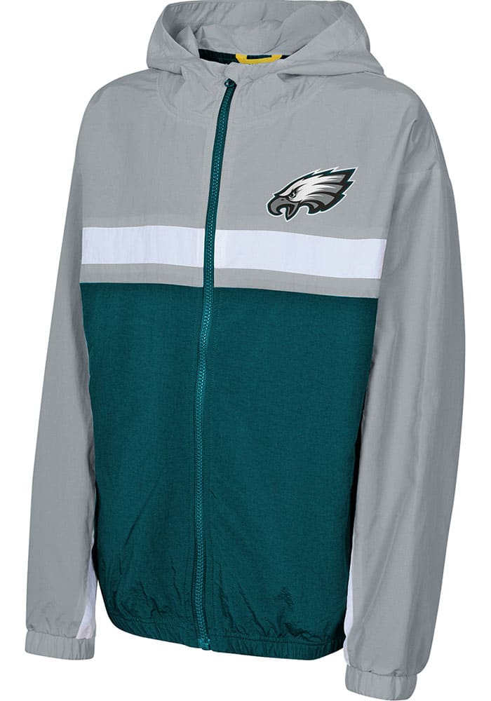 Philadelphia Eagles Youth TEAL Headliner Light Jacket - 133433140