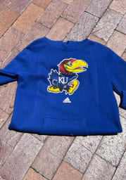 Kansas Jayhawks Youth Blue Youth Chromed Logo Long Sleeve Hoodie