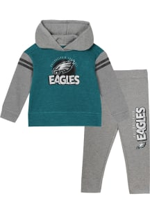 Philadelphia Eagles Toddler Girls Club House Top and Bottom Set Teal