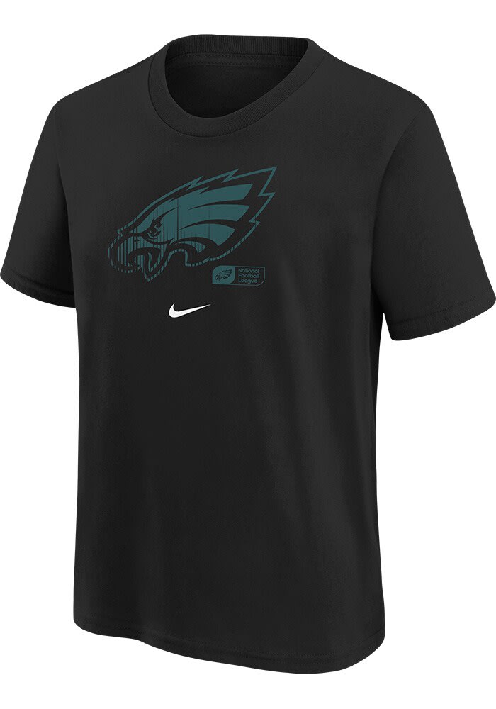 Nike Philadelphia Eagles Youth Black Nike Faded Essential Short Sleeve T-Shirt