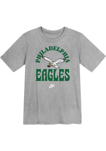 Nike Philadelphia Eagles Boys Grey Nike Retro Groove Short Sleeve T-Shirt