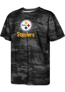 Pittsburgh Steelers Youth Black Scrimmage Short Sleeve T-Shirt