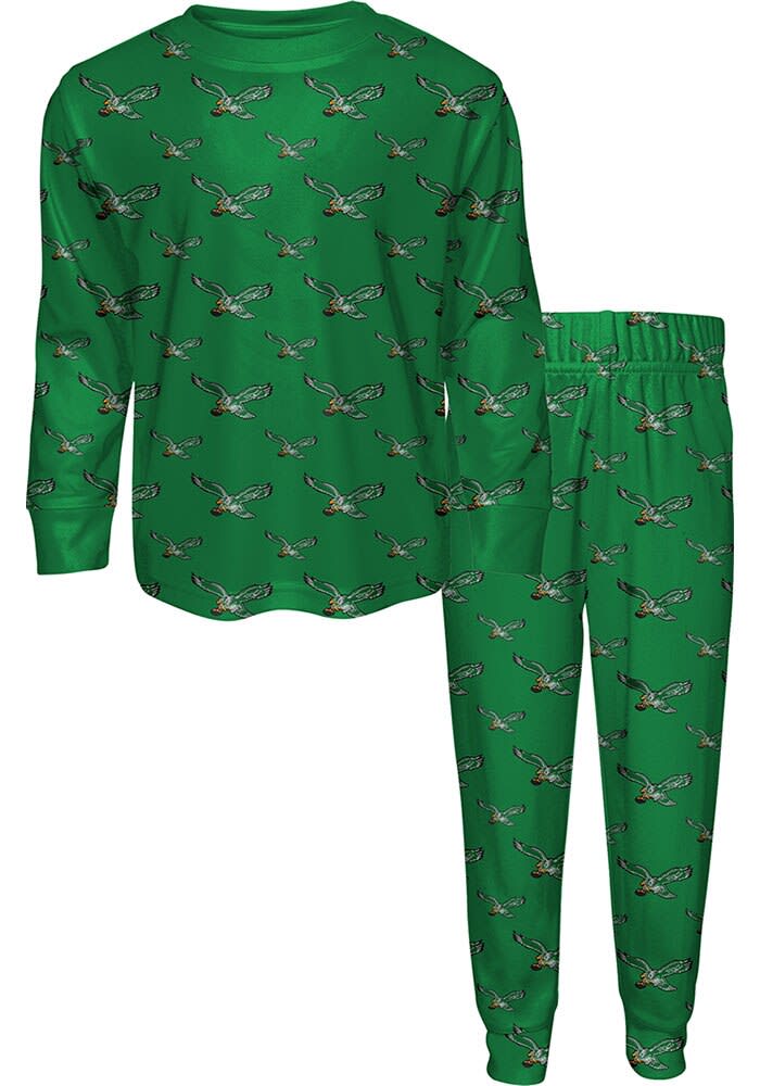 Philadelphia Eagles KELLYGREEN Kids Retro All Over Printed Pajama