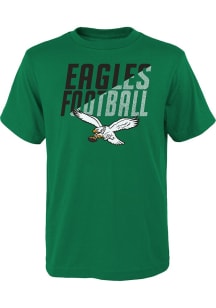 Philadelphia Eagles Youth Kelly Green Retro Team Football Short Sleeve T-Shirt