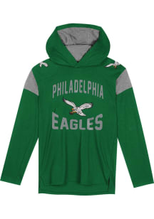 Philadelphia Eagles Boys Kelly Green Retro The Champ Is Here Long Sleeve Hooded Sweatshirt