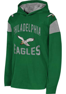 Philadelphia Eagles Youth Kelly Green Retro The Champ Is Here Long Sleeve Hoodie