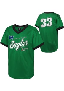 Philadelphia Eagles Youth Kelly Green Retro Fashion Jersey Short Sleeve Fashion T-Shirt