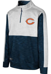 Chicago Bears Youth Navy Blue Tackle Play Long Sleeve Quarter Zip Shirt