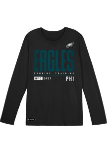 Philadelphia Eagles Boys Black Pumped Up Long Sleeve T-Shirt