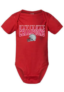 Baby Red Ohio State Buckeyes 2024 Football National Champions One Piece Set