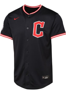Nike Cleveland Guardians Youth Navy Blue Alt Limited Blank Jersey