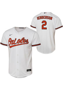 Gunnar Henderson  Nike Baltimore Orioles Youth White Home Replica Jersey