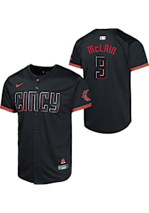 Matt McLain  Nike Cincinnati Reds Youth Black City Connect Limited Jersey