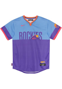 Nike Colorado Boys Light Blue City Connect Limited Blank Baseball Jersey