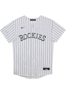Nike Colorado Boys White Home Replica Blank Baseball Jersey