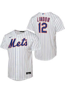 Francisco Lindor  Nike New York Mets Youth White Home Replica Jersey