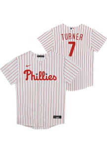 Trea Turner  Philadelphia Phillies Boys White Home Replica Baseball Jersey