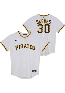 Paul Skenes  Pittsburgh Pirates Boys White Home Replica Baseball Jersey
