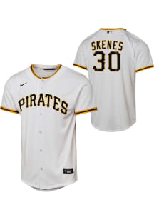 Paul Skenes  Nike Pittsburgh Pirates Youth White Home Replica Jersey