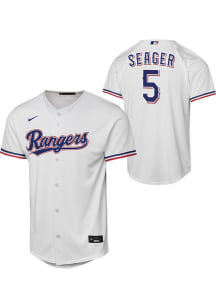 Corey Seager  Nike Texas Rangers Youth White Home Replica Jersey